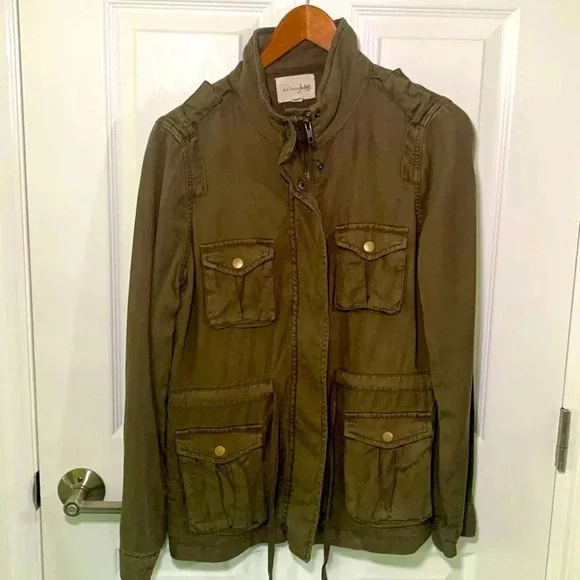 Maison Jules army green utility jacket size medium - Picture 1 of 9